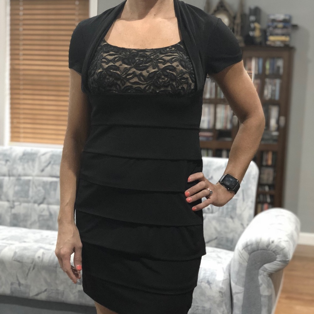 Sexy black cocktail dress
